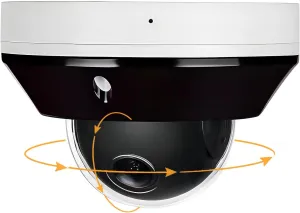 6MP Mini PTZ Dome PoE IP Camera Outdoor with Pan Tilt, 3X Zoom, 2.8-8mm Motorized Varifocal Lens, H.265, IP66, ONLY Compatible with Hik Vision and Uniview NVR, NDAA Compliant