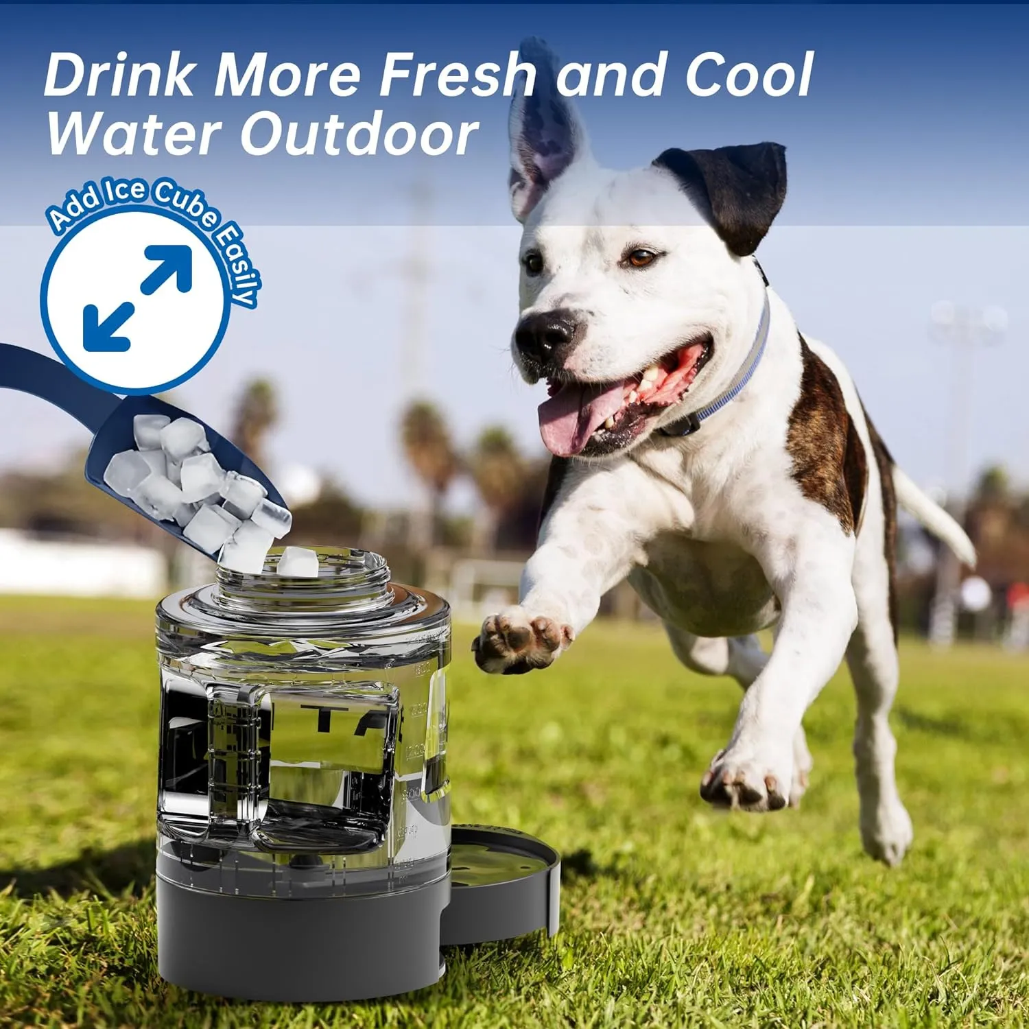 77oz Dog Water Bowl Dispenser,Dog Camping Essentials Large Dog Water Bottle with Pull-Out Drinking Bowl,Portable Travel Water Bowl for Dog, Dog Beach Accessories,Camping with Dogs Must Haves,Bpa Free