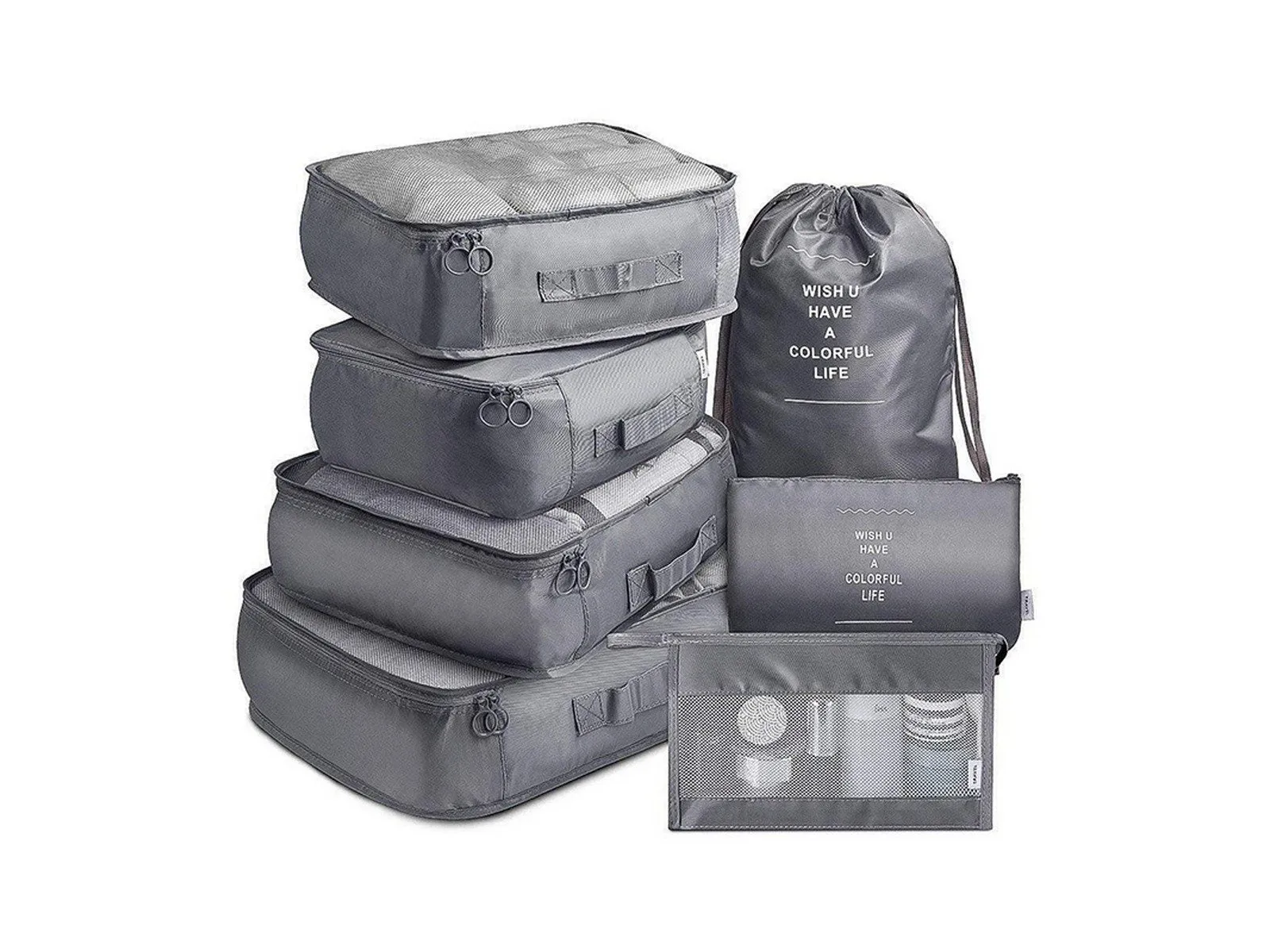 7pcs Packing Cubes for Travel Luggage Organizers
