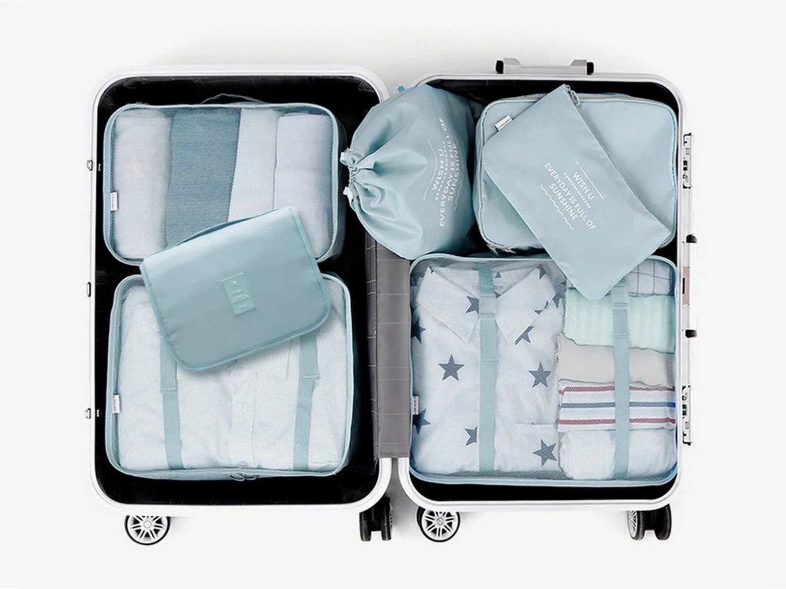 7pcs Packing Cubes for Travel Luggage Organizers