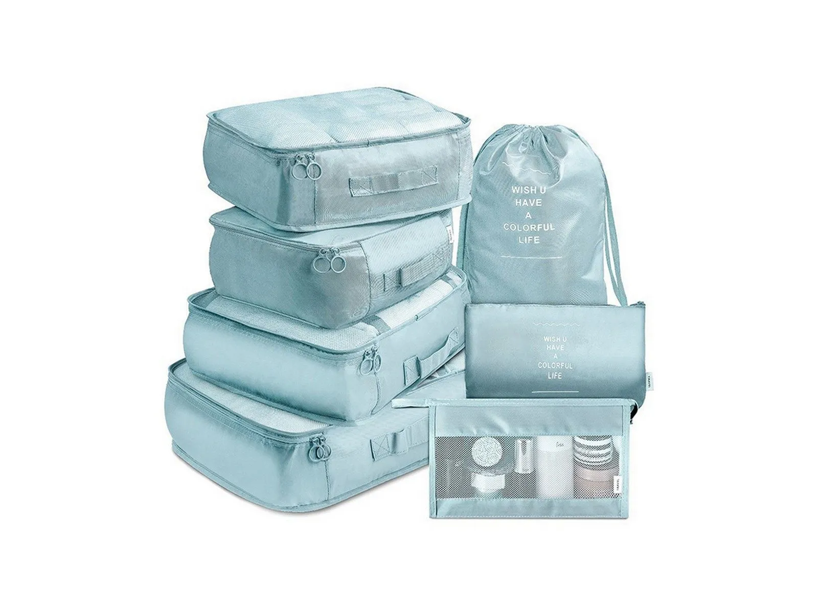 7pcs Packing Cubes for Travel Luggage Organizers
