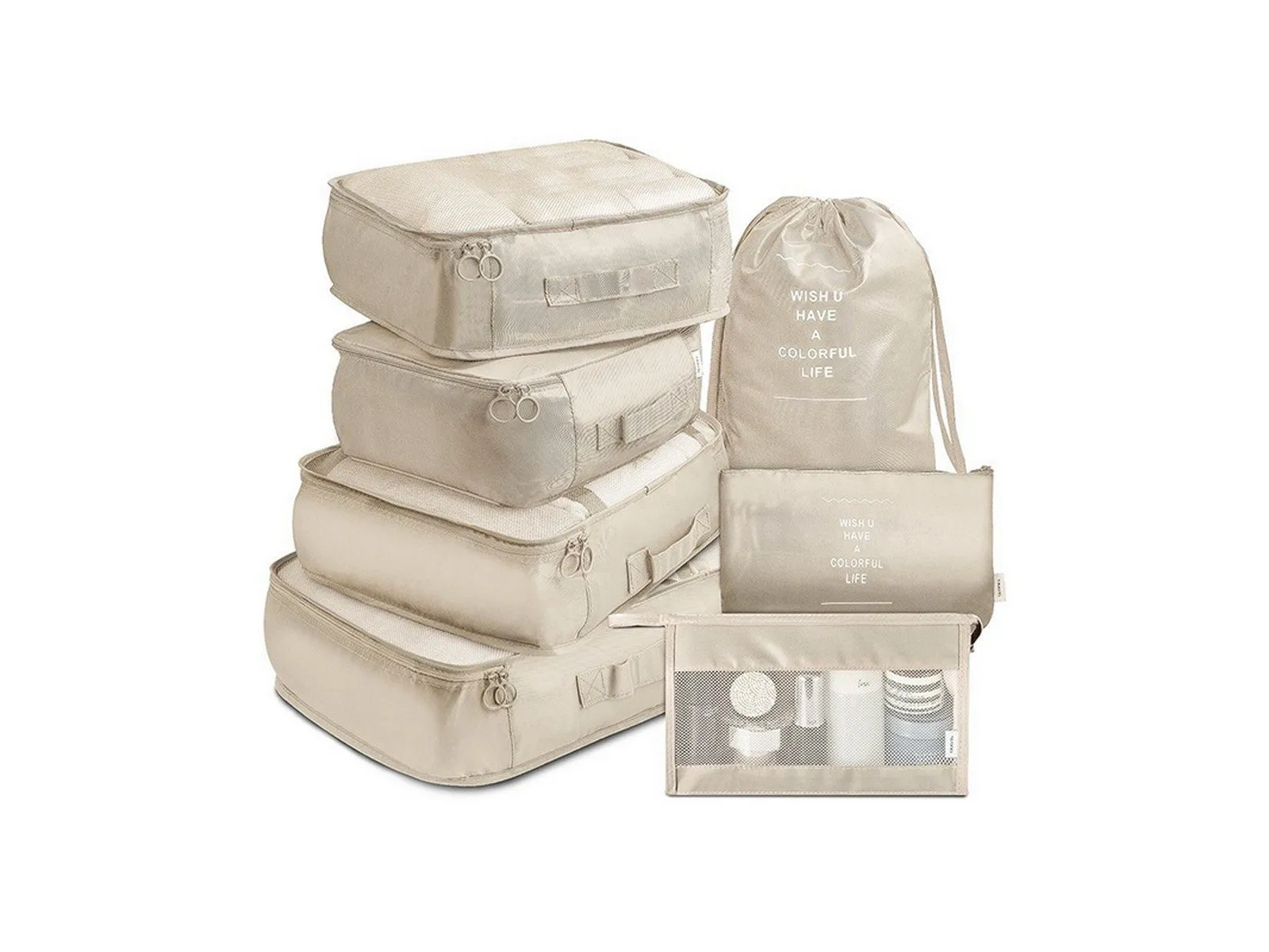 7pcs Packing Cubes for Travel Luggage Organizers
