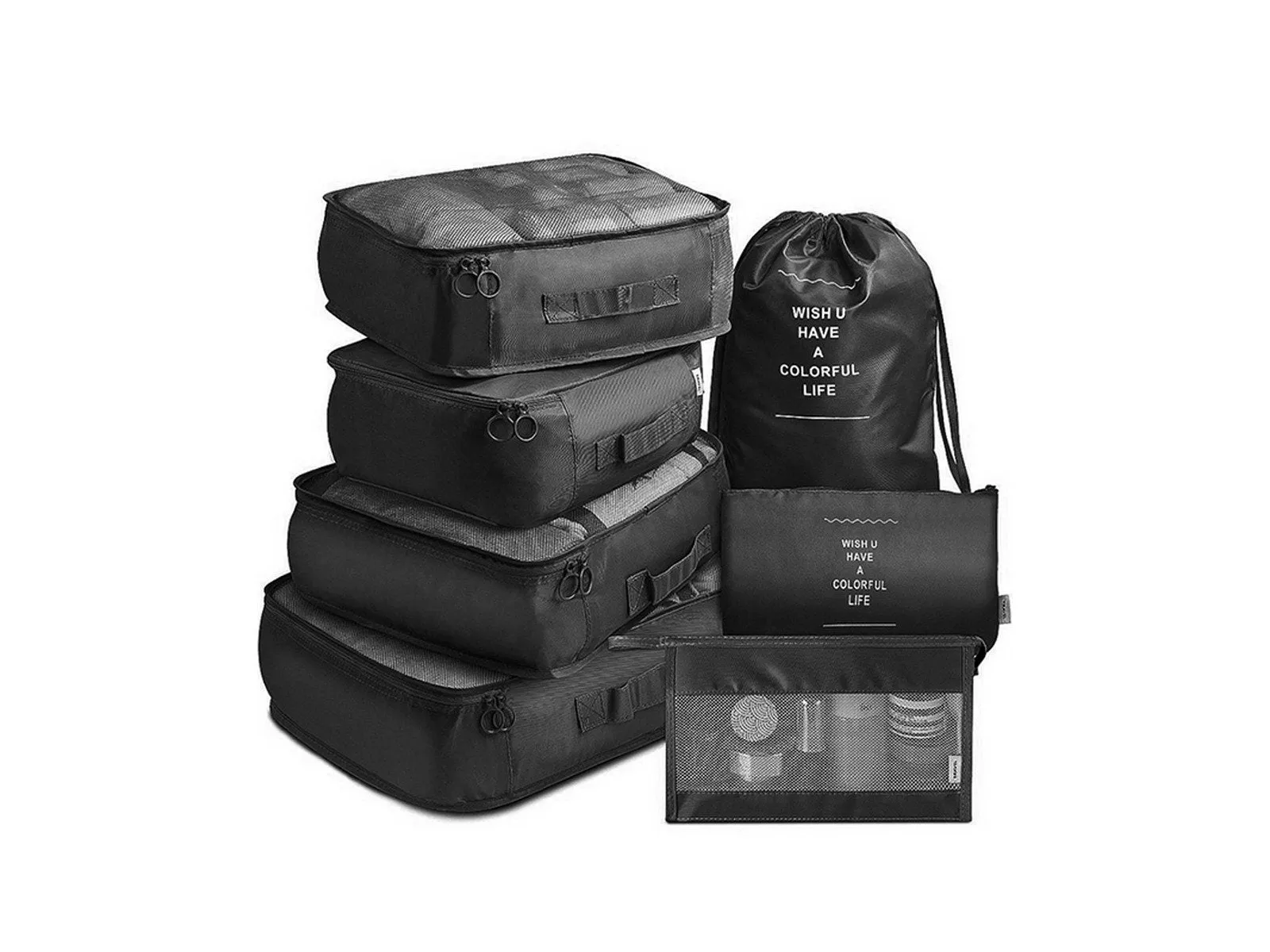 7pcs Packing Cubes for Travel Luggage Organizers