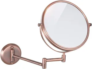 8-Inch Wall Mounted Makeup Mirror - Double-Sided Adjustable Vanity Mirror with 5X/7X Magnification Nickel Finish Swivel Design for Bathroom and Cosmetic Use Cosmetic Mirror
