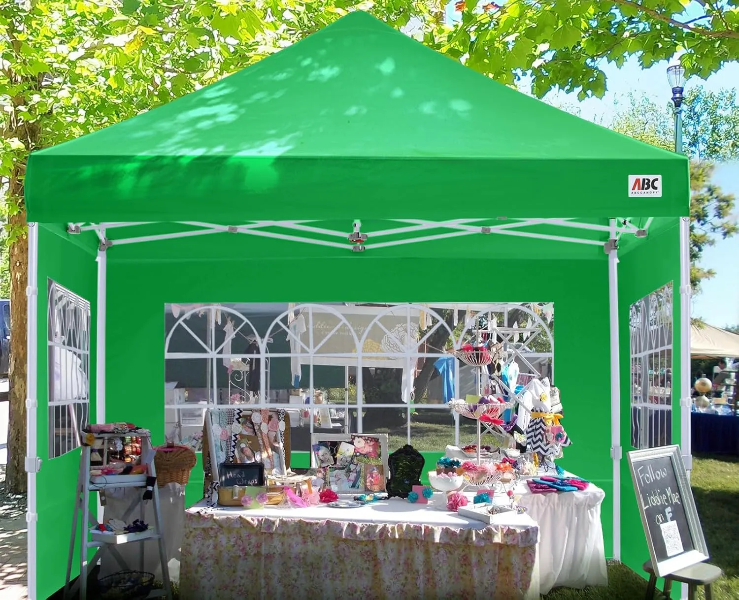 ABCCANOPY Outdoor Winter Gazebo 10x10, Premium Instant Pop Up Canopy Tent with Elegant Church Window,Snow and Rain Protection, Bonus Wheeled Bag,Kelly Green