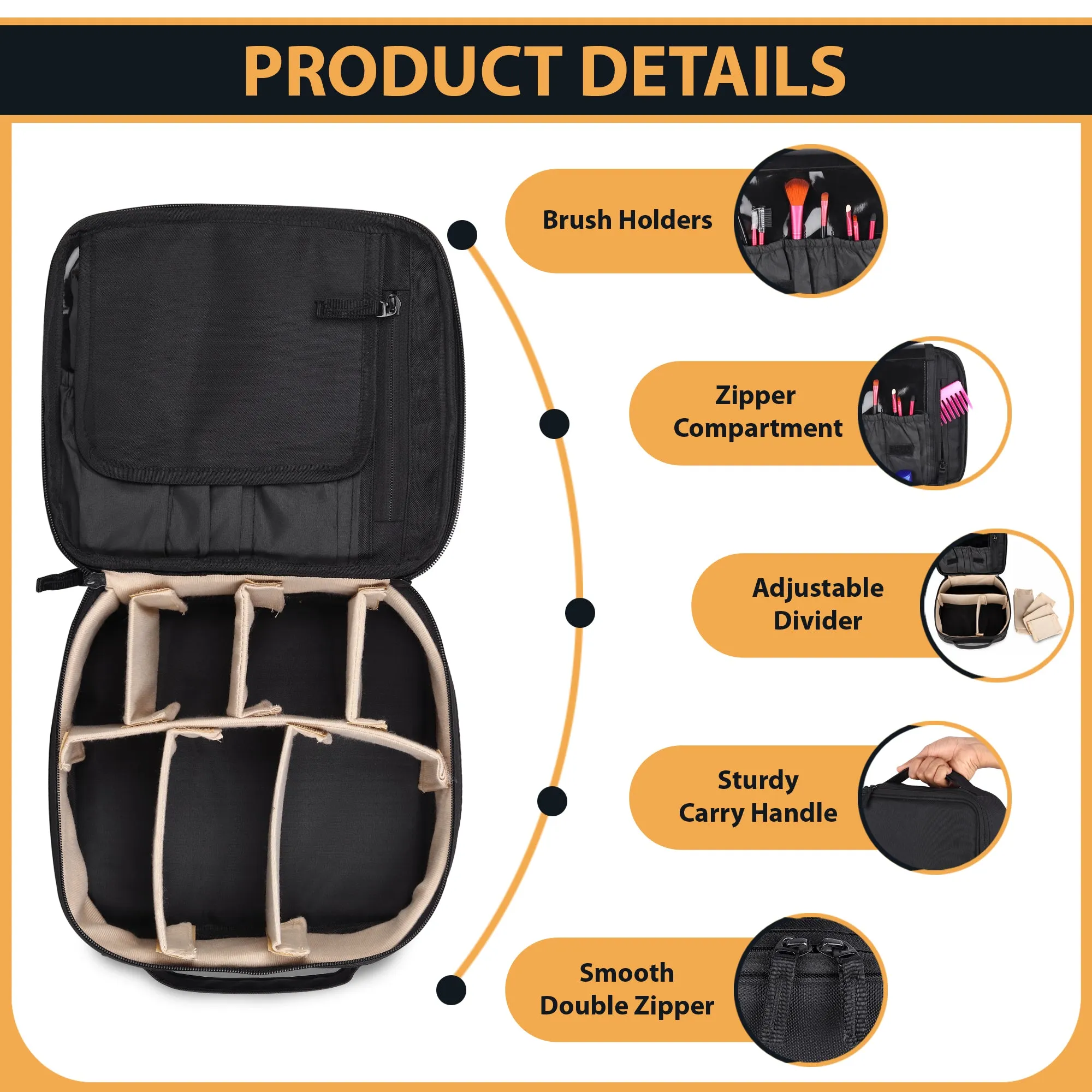 Adjustable Cosmetic Makeup Storage Organizer