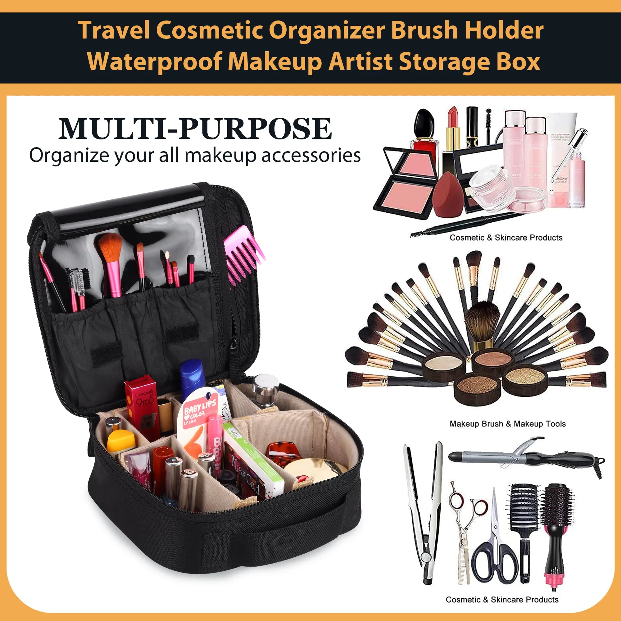 Adjustable Cosmetic Makeup Storage Organizer