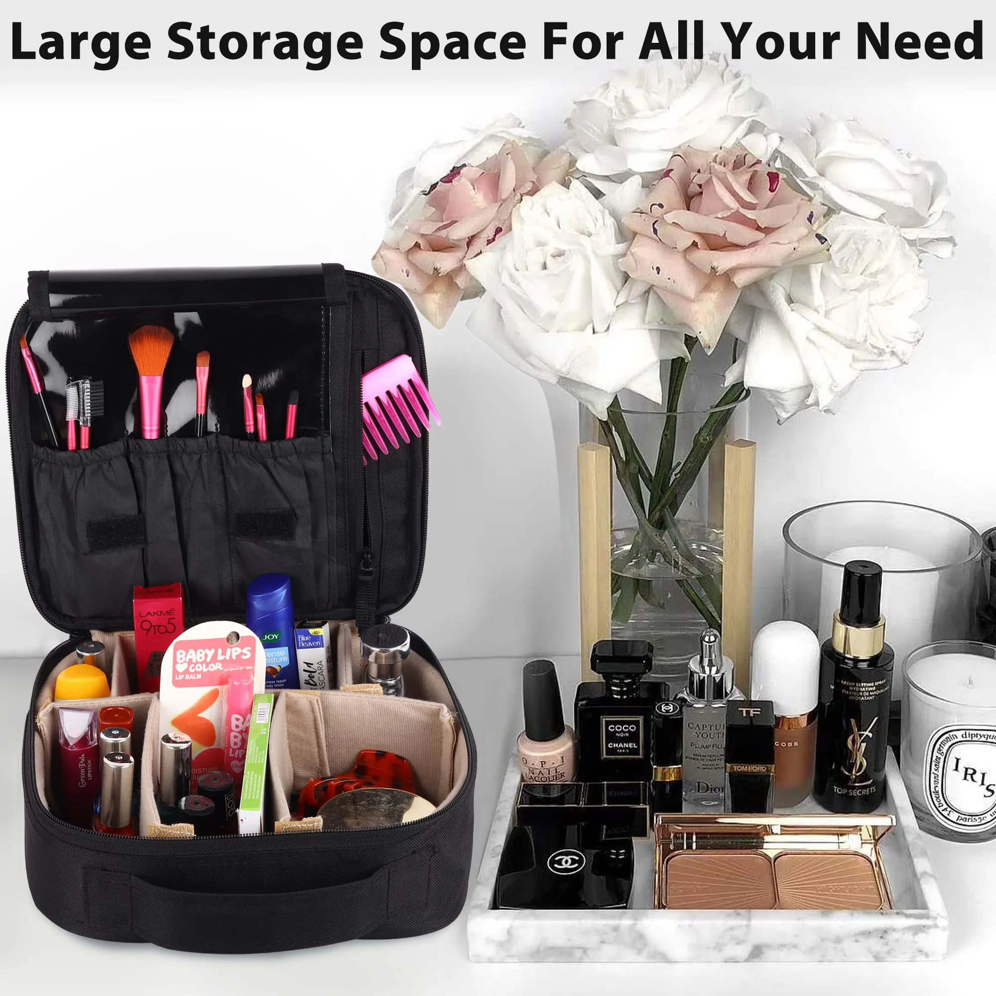 Adjustable Cosmetic Makeup Storage Organizer