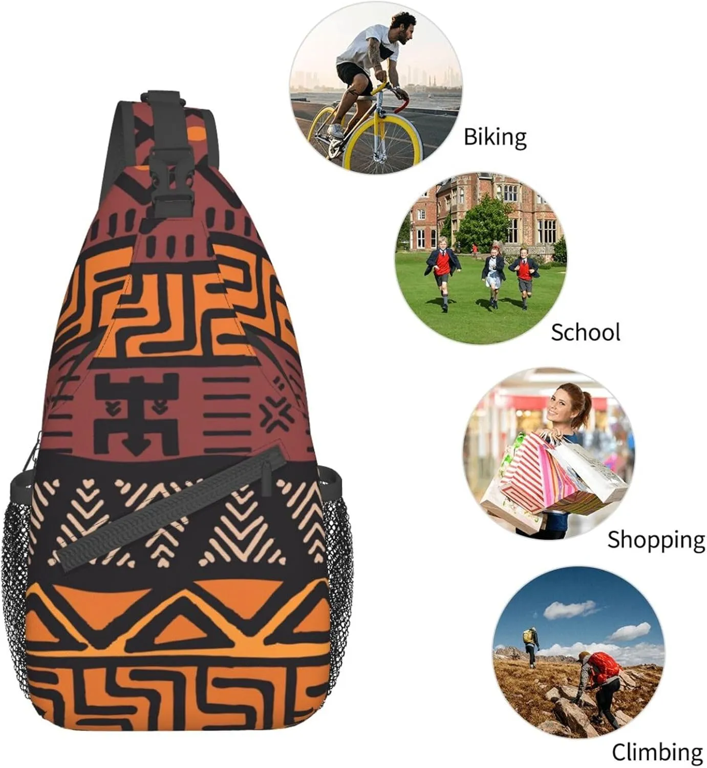 Adorable Sloth Crossbody Bag Chest Shoulder Bag Small Casual Backpack Suitable For Women Men Hiking