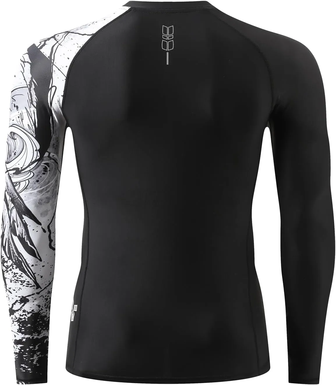 ADOREISM Quick-Dry Men's Long Sleeve Rash Guard UPF 50  Compression Swim Shirt