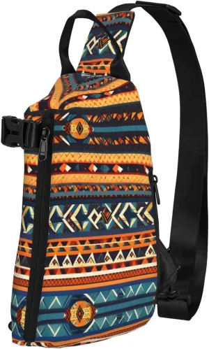 African National Patterns Print Trend Casual Crossbody Chest Bag Leisure Travel For Men And Women Crossbody Bag
