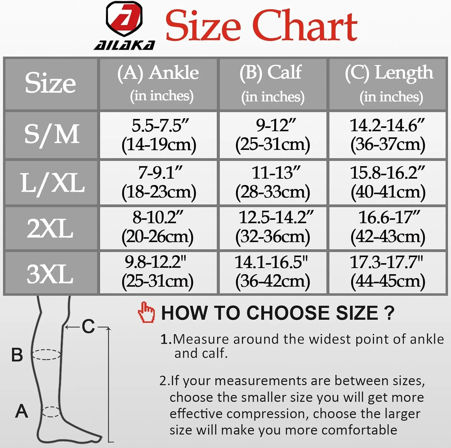 Ailaka 3 Pairs Compression Socks with Zipper, 15-20 mmHg Medical Knee High Compression Socks for Men Women, Open Toe Socks for Varicose Veins, Edema, Recovery
