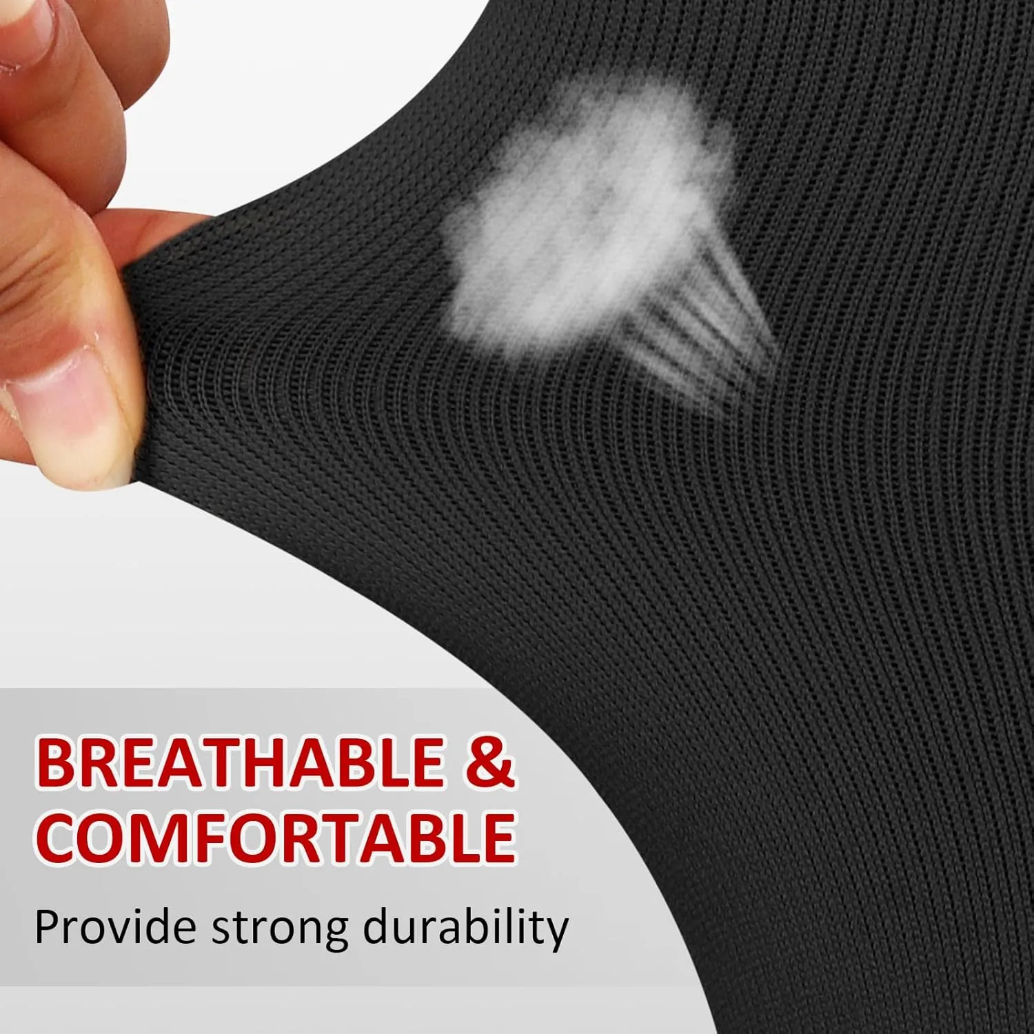 Ailaka 3 Pairs Compression Socks with Zipper, 15-20 mmHg Medical Knee High Compression Socks for Men Women, Open Toe Socks for Varicose Veins, Edema, Recovery