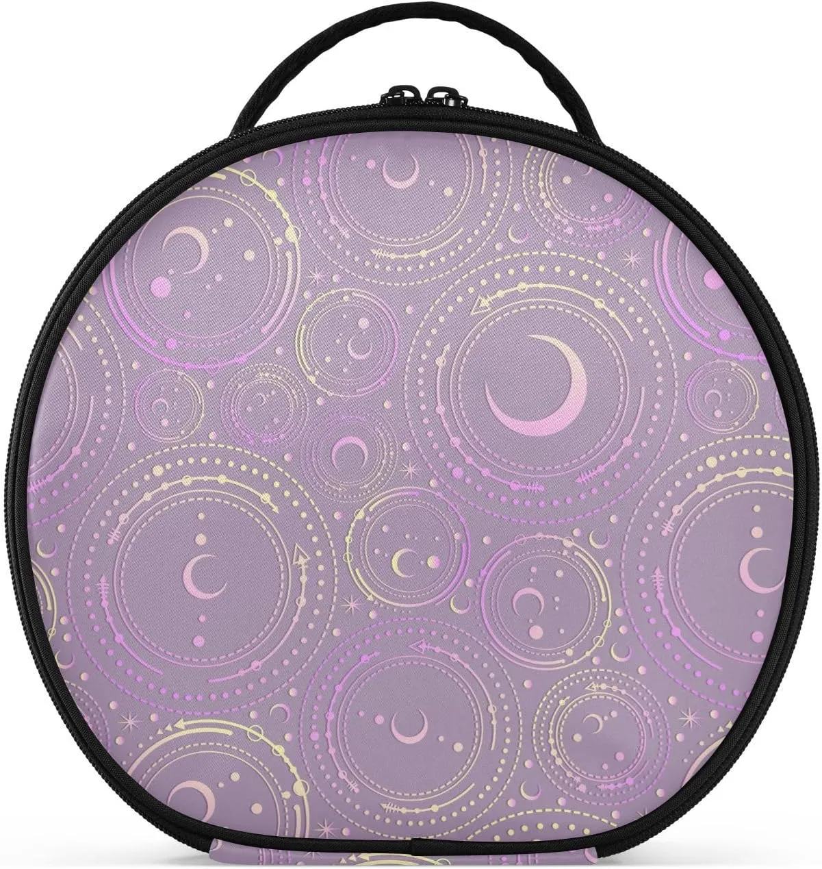 ALAZA Astronomical Geometry Moon Stars Toiletry Bag Travel Makeup Case Organizer for Women