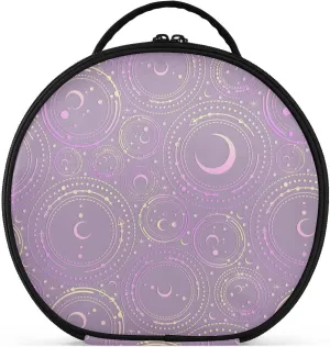 ALAZA Astronomical Geometry Moon Stars Toiletry Bag Travel Makeup Case Organizer for Women
