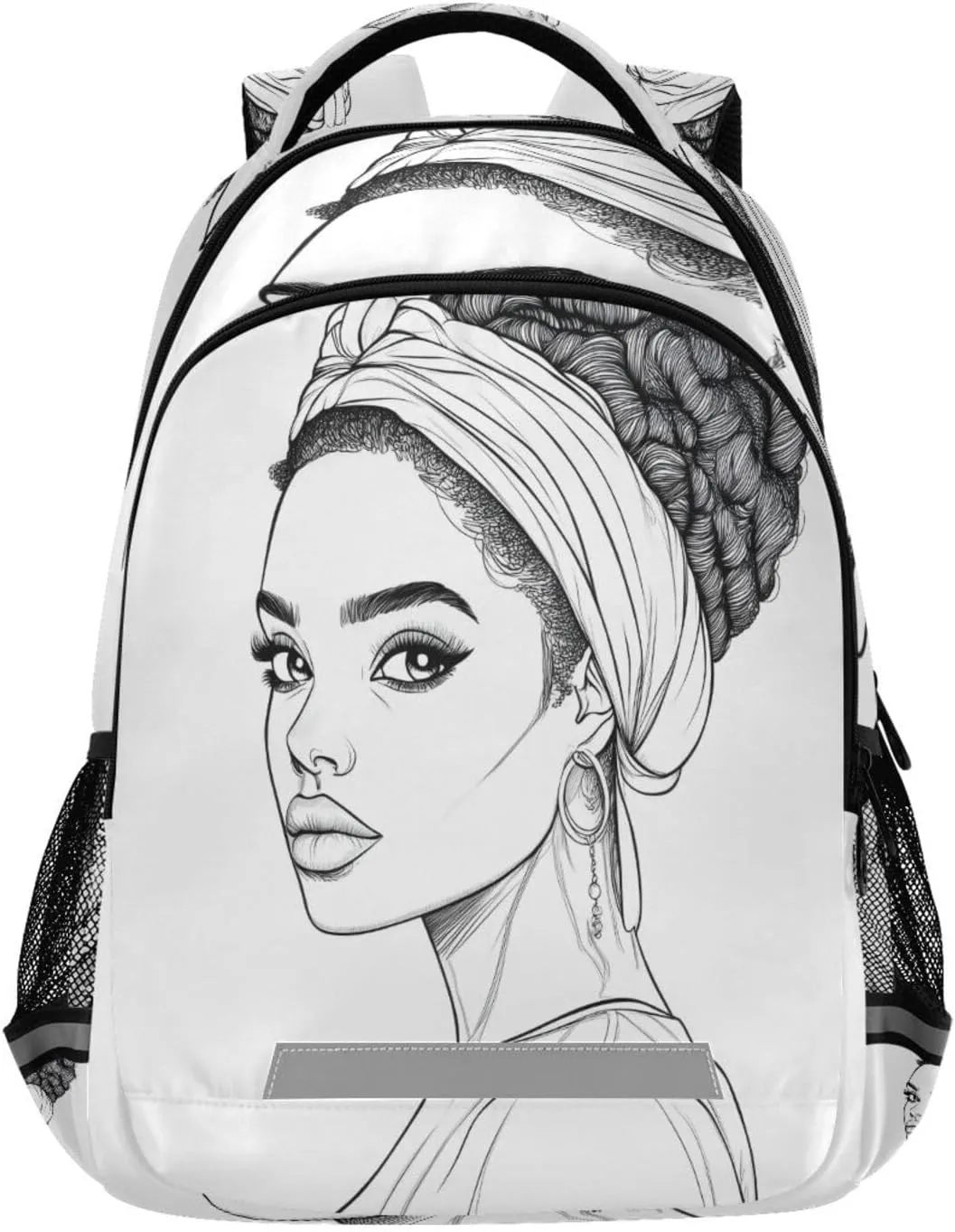 ALAZA Beautiful Woman Wearing Headscarf Backpacks Travel Laptop Daypack School Book Bag for Men Women Teens Kids