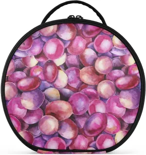 ALAZA Grapes Berries Close Up Portable Cosmetic Bag Large Capacity Makeup Bags