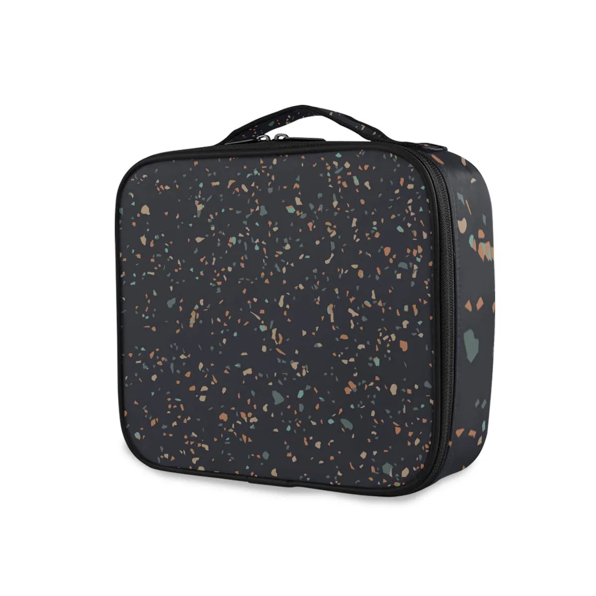 ALAZA Makeup Case Trendy Marble Cosmetic Bag Organizer Travel Portable Storage Toiletry Bag Makeup Train Case with Adjustable Dividers for Teens Girls Women