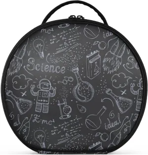 ALAZA Science Lab Objects Doodle Vintage on Blackboard Toiletry Bag Travel Makeup Case Organizer for Women