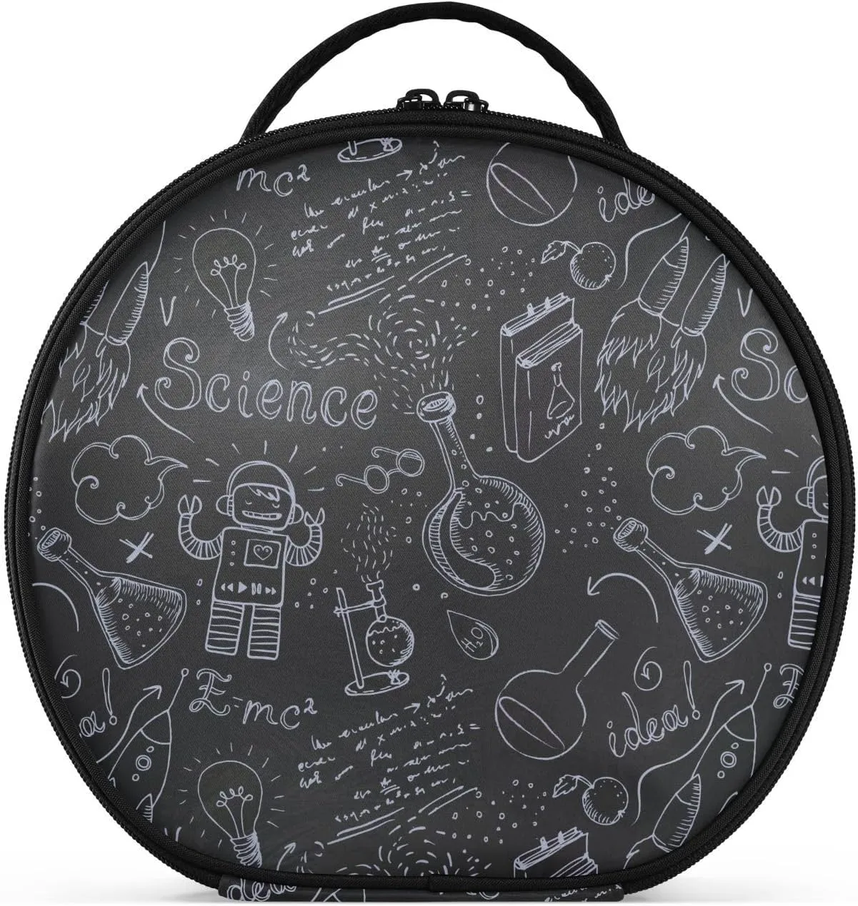 ALAZA Science Lab Objects Doodle Vintage on Blackboard Toiletry Bag Travel Makeup Case Organizer for Women