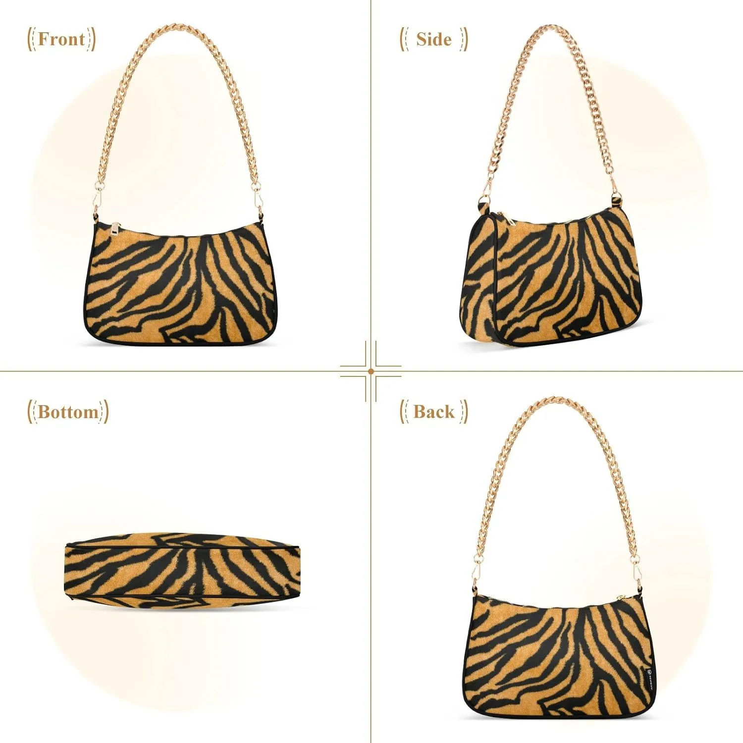 ALAZA Shoulder Bag Purse for Women Tote Handbag with Zipper Closure