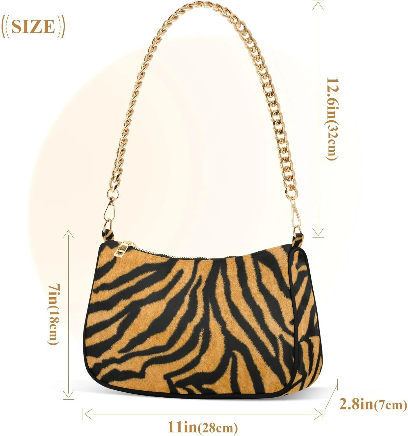 ALAZA Shoulder Bag Purse for Women Tote Handbag with Zipper Closure