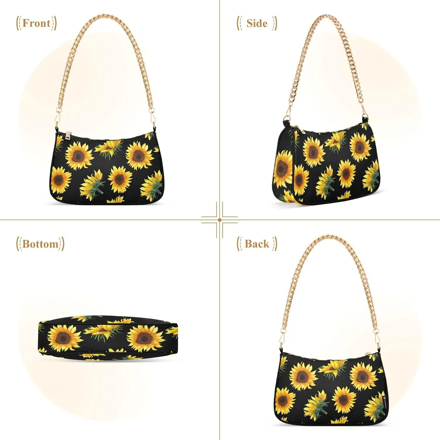 ALAZA Shoulder Bag Purse for Women Tote Handbag with Zipper Closure