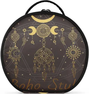 ALAZA Sun and Moon Medallions on the Sacred Toiletry Bag Travel Makeup Case Organizer for Women