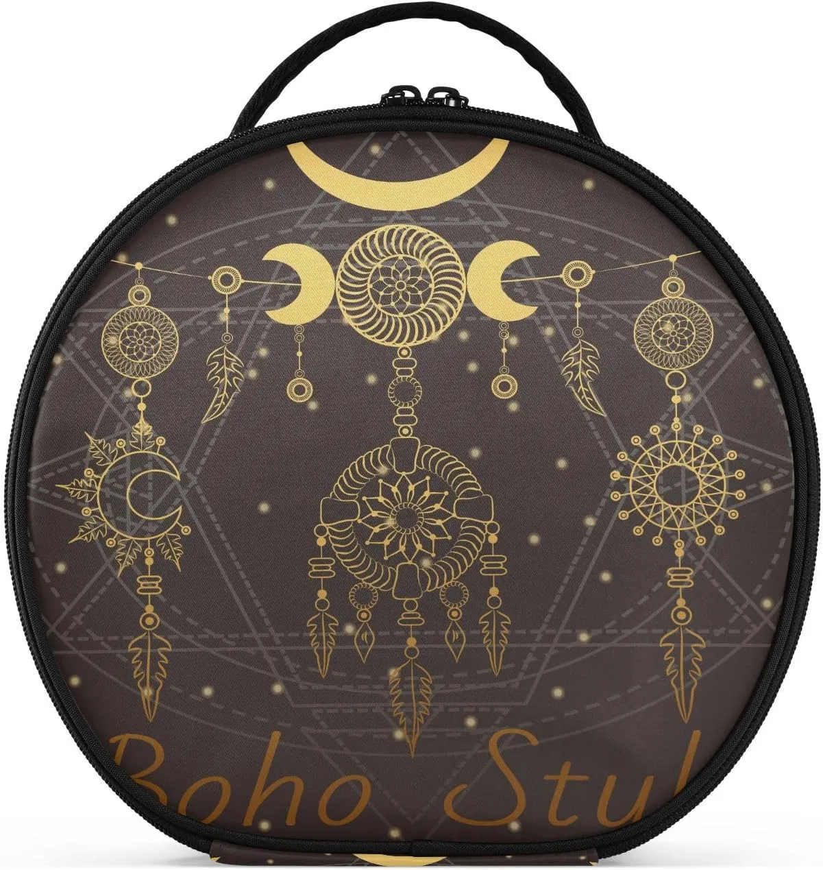 ALAZA Sun and Moon Medallions on the Sacred Toiletry Bag Travel Makeup Case Organizer for Women