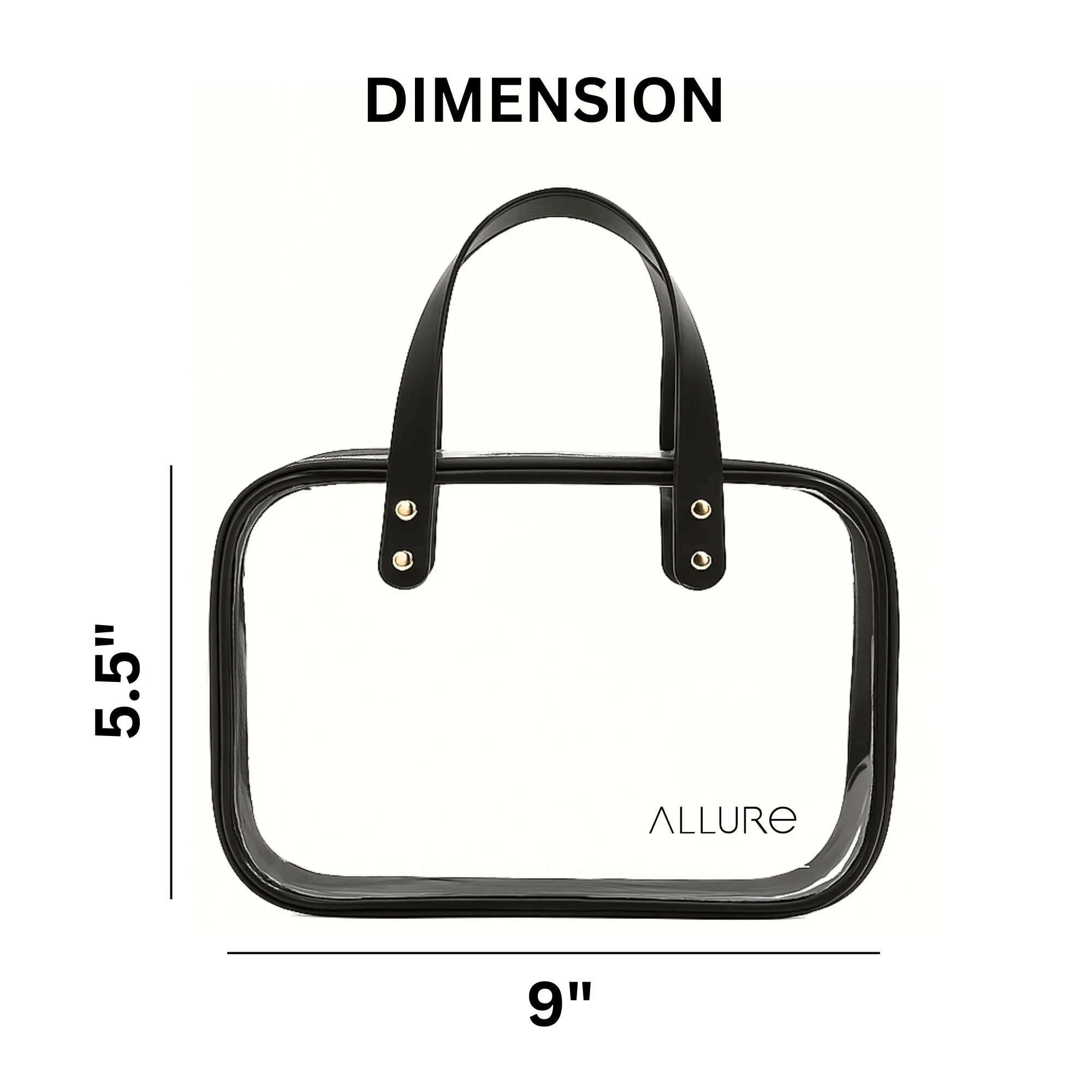 Allure Transparent Travel Makeup Bag with Handles (ATHB_11)