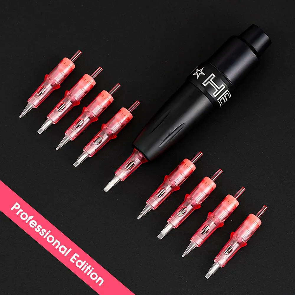 Ambition 20Pcs Disposable Tattoo Cartridge Needles Regular 1RL - 0.35MM Permanent Makeup Eyebrows Eyeliner Lips & SMP Tattoo Cartridge Supplies for Rotary Tattoo Pen Machine (1201RL)