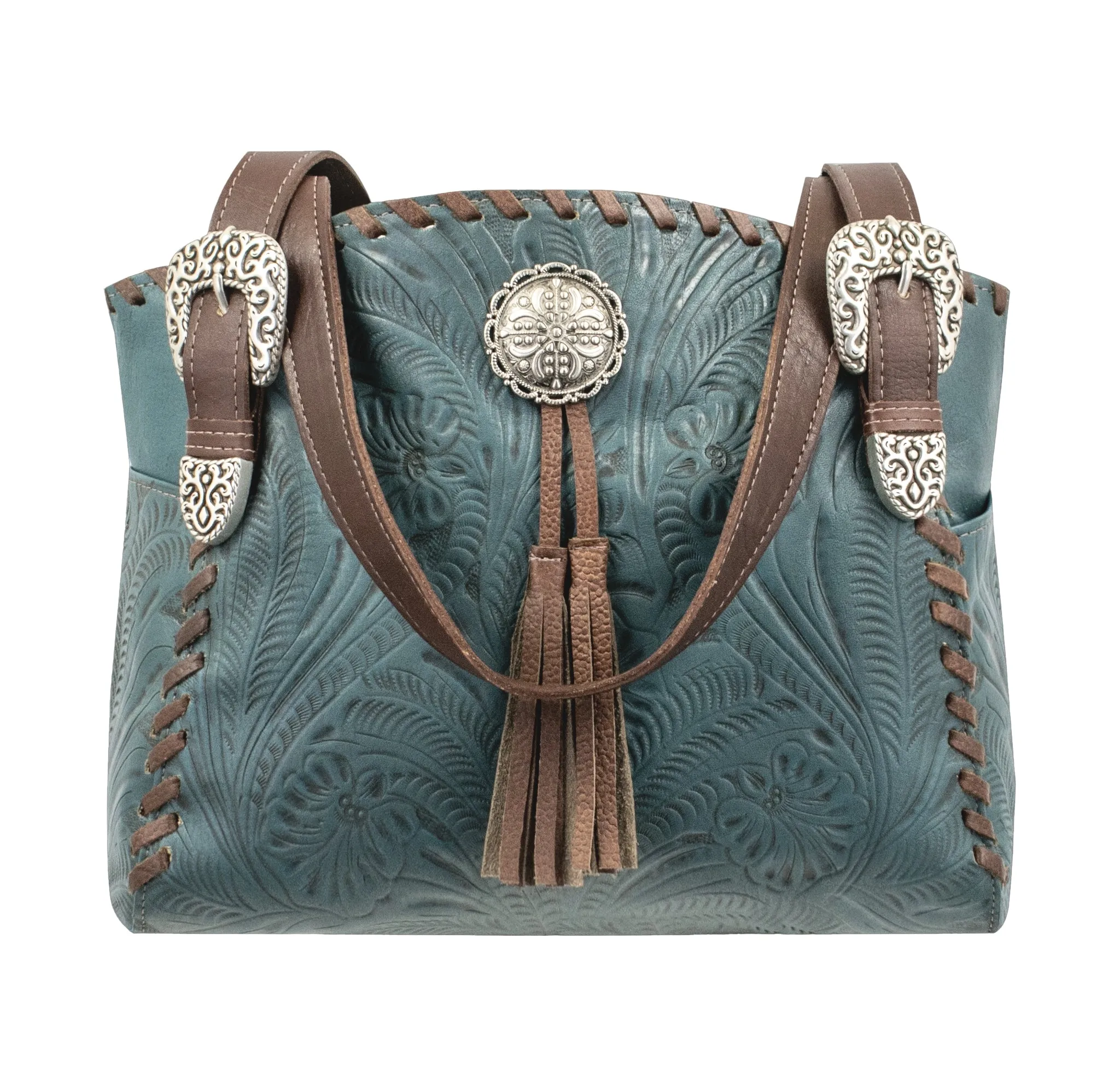 American West Lariats and Lace Multi-Compartment Tote with Conceal Carry Pocket on Back