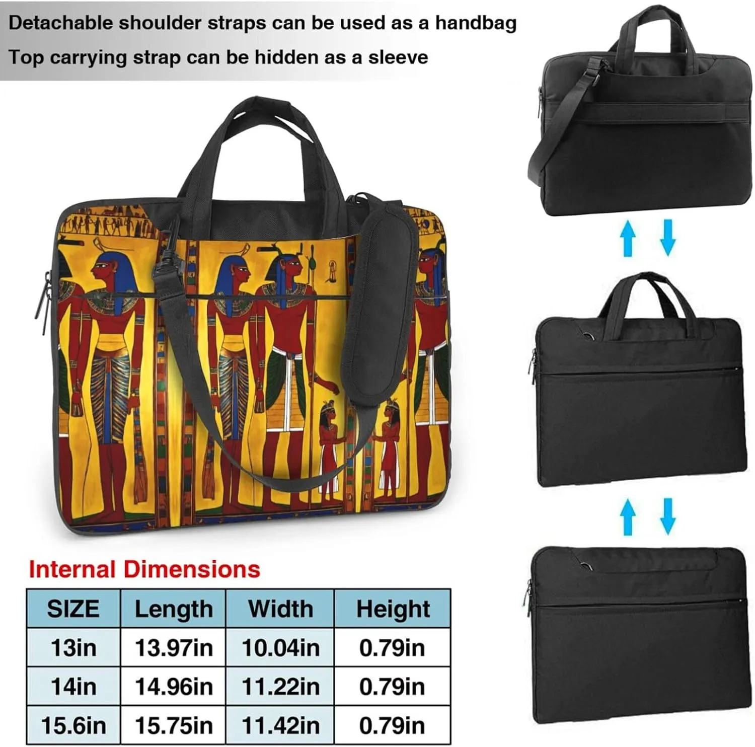 Ancient Egypt Tribe Series Print Trendy Oxford Cloth Laptop Bag - Versatile Laptop Case,Messenger Bag, Shoulder Bag
