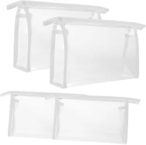 Angoily Travel Toiletry Bags Makeup Organizer Bag Skincare Pouch Bathroom Travel Bag, White, 27x13cm