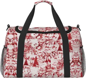 Animal Wilderness Bear Deer Travel Tote Bag â€“ Large Reusable Shopping Bag, Vacation Tote, Sports Duffel Bag with Adjustable Crossbody Strap