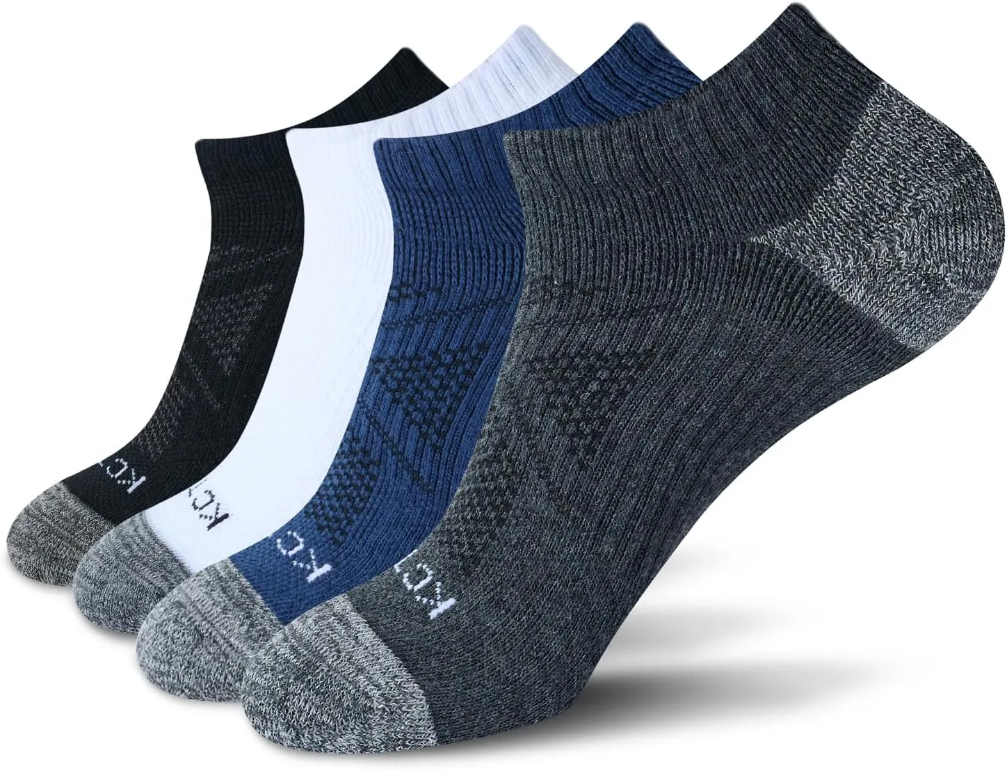 Anti-odor Low Cut Ankle Socks For Men & Women (4 Pairs) Cushioned Arch Support Socks