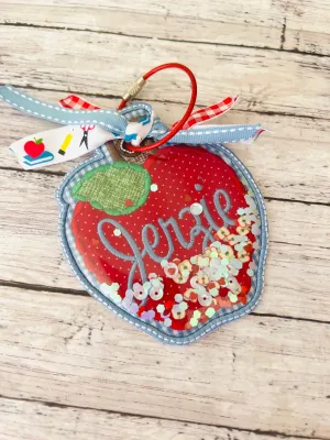 Apple Shaker Bag Tag