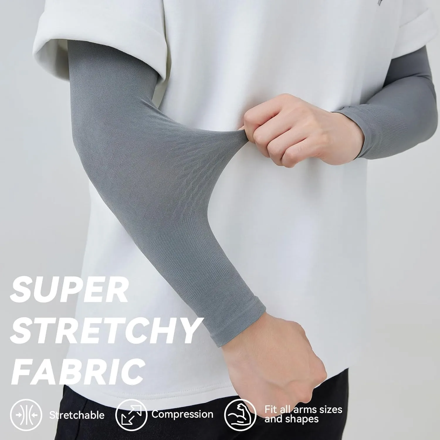 Arm Sleeves for Women Men Compression Sleeves UV Sun Protection UPF 50  Cooling Sleeves to Cover Arms for Sports