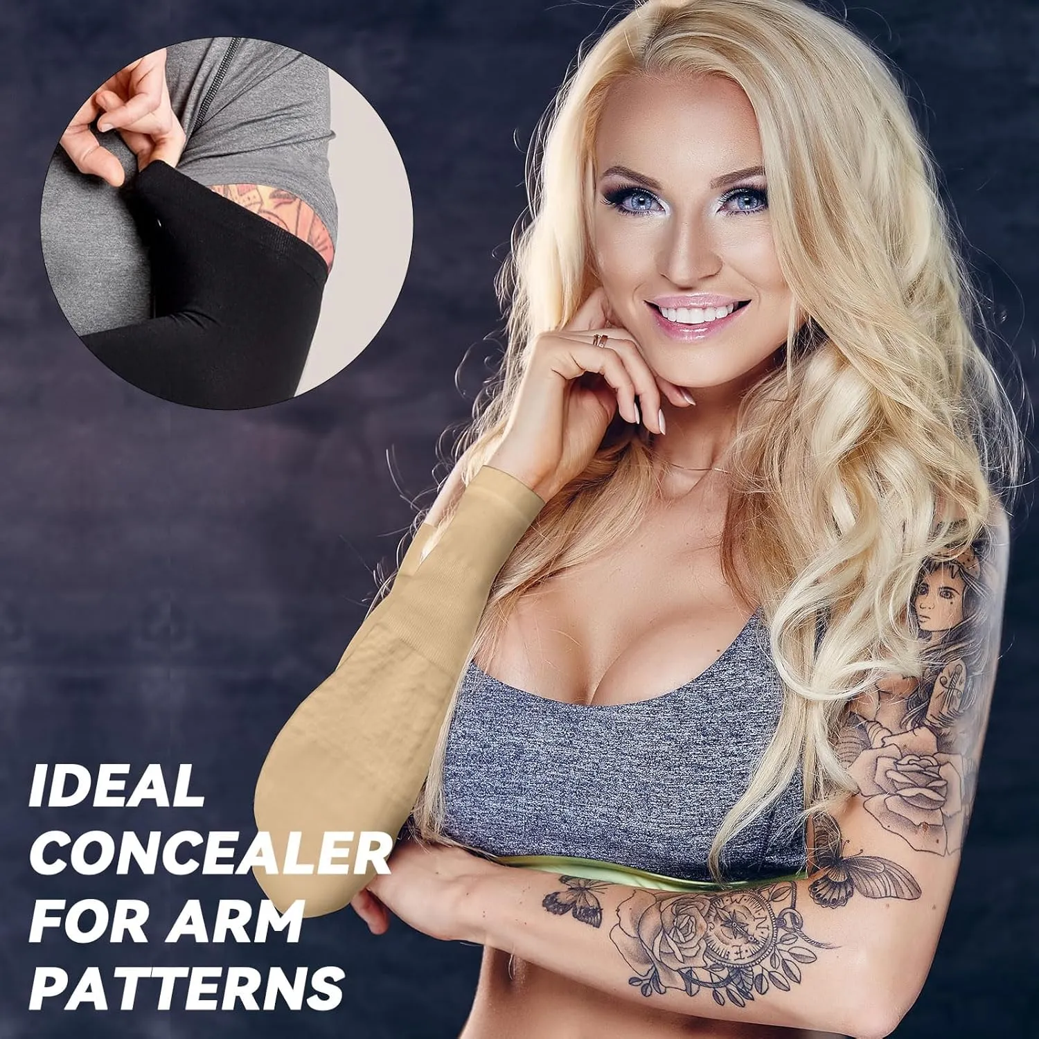 Arm Sleeves for Women Men Compression Sleeves UV Sun Protection UPF 50  Cooling Sleeves to Cover Arms for Sports