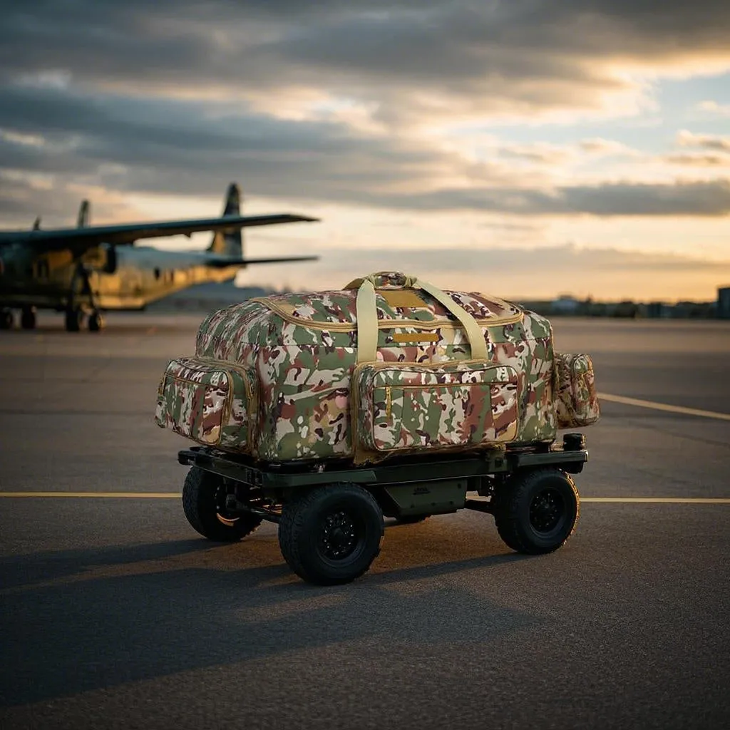 ARMYCAMO | Wolfwarriorx | L&Q army Wheeled Deployment Trolley Duffel Bag