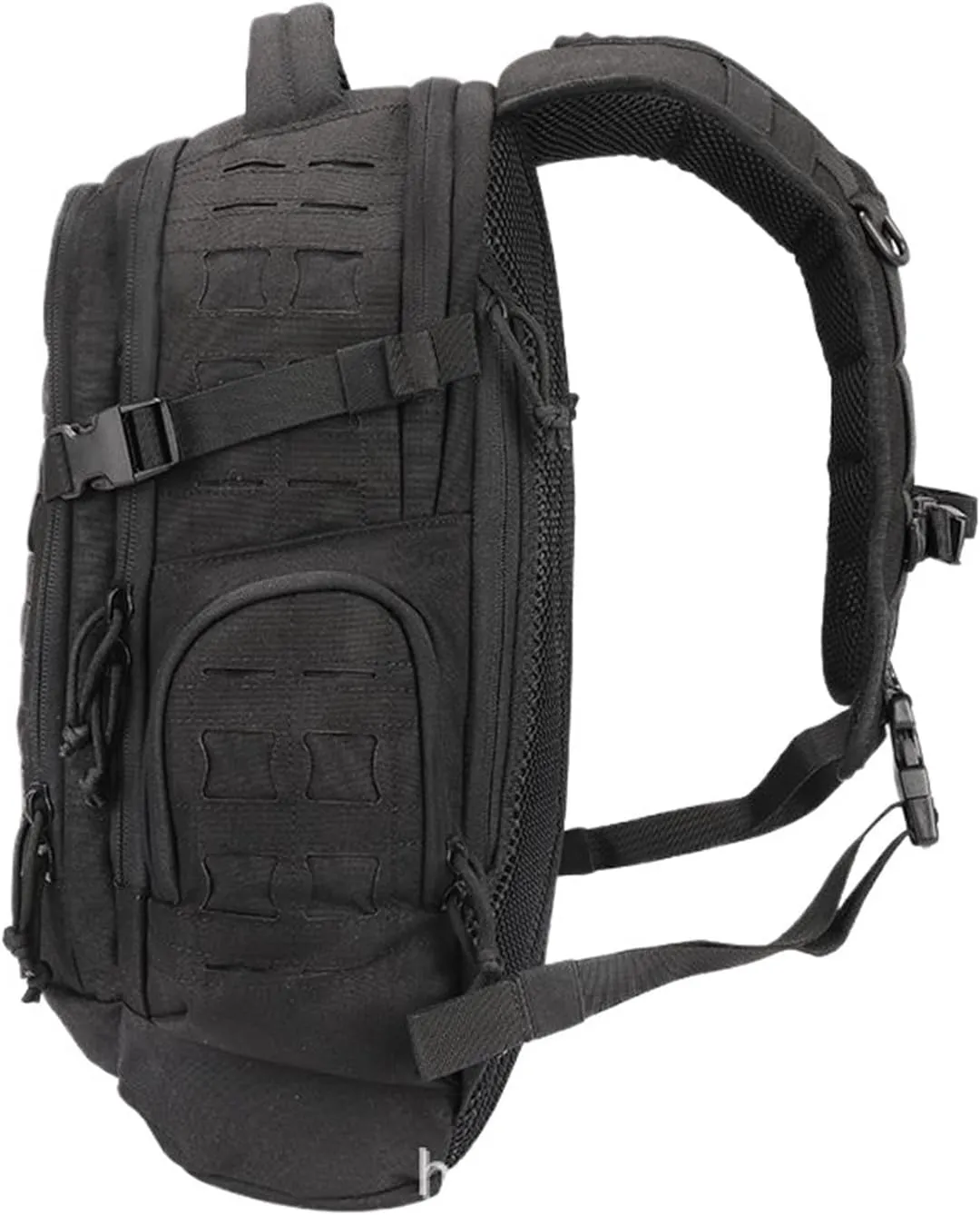 Assault Backpack 600D Sports Outdoor Bag High Capacity Tourism Hiking Mountain Camping Bags(Black)