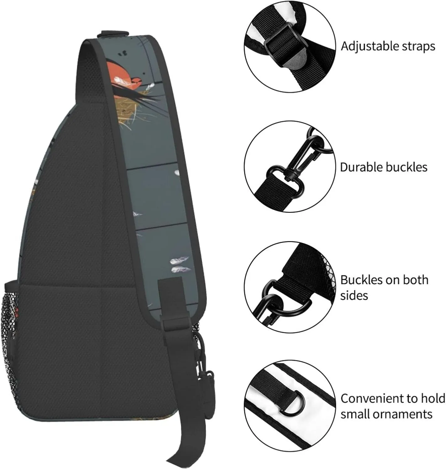 Astronaut Crossbody Bag Chest Shoulder Bag Small Casual Backpack Suitable For Women Men Hiking