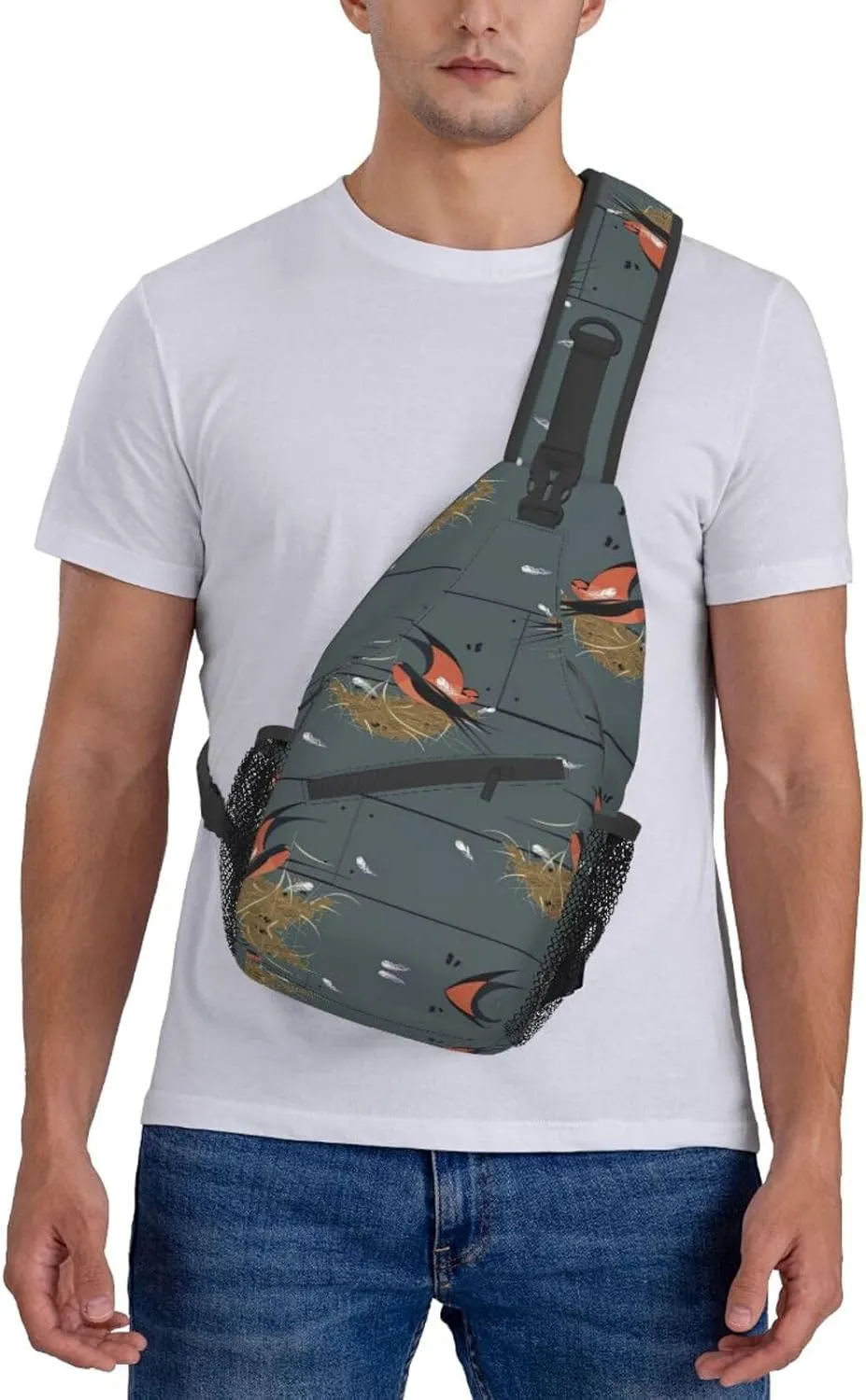 Astronaut Crossbody Bag Chest Shoulder Bag Small Casual Backpack Suitable For Women Men Hiking