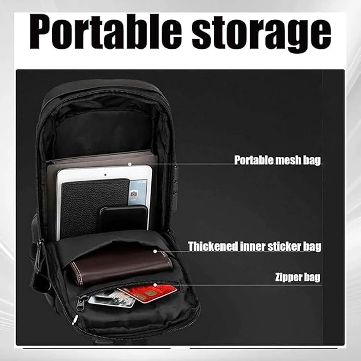 Auricz Bag, New Carbon Fiber Streamline Anti-Theft Sling Bag, USB Charging Port Waterproof Chest Daypack for Travel