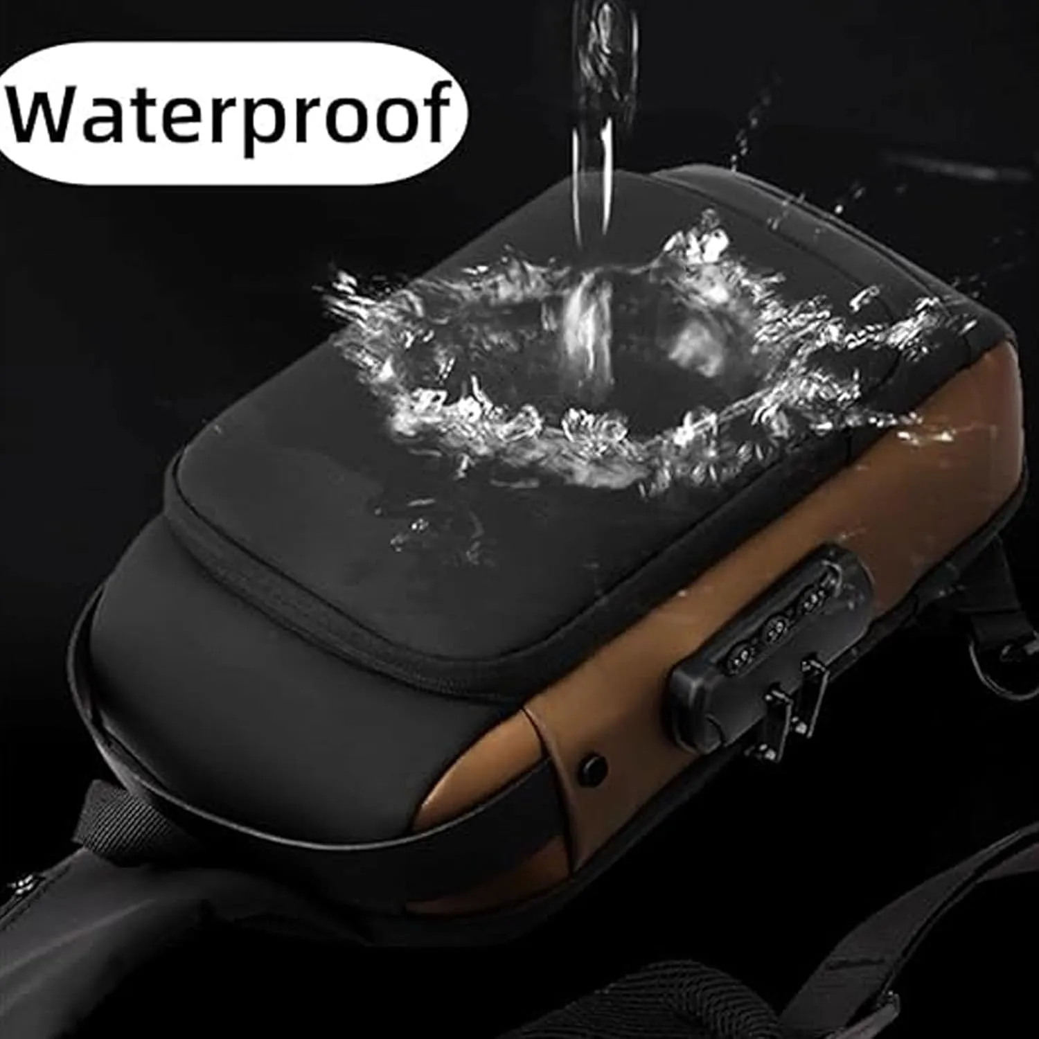 Auricz Bag, New Carbon Fiber Streamline Anti-Theft Sling Bag, USB Charging Port Waterproof Chest Daypack for Travel