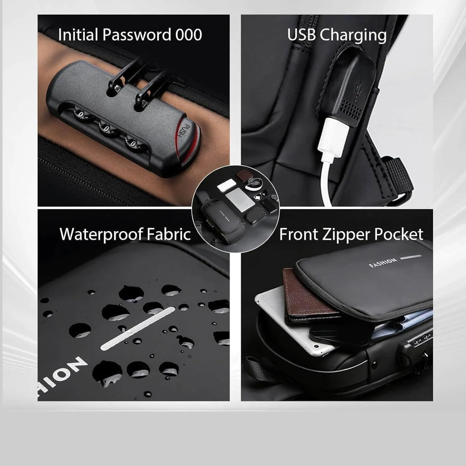 Auricz Sling Bag,Auricz Carbon Fiber Sling Bag,Carbon Fiber Streamline Anti-Theft Sling Bags,USB Waterproof Shoulder Bags