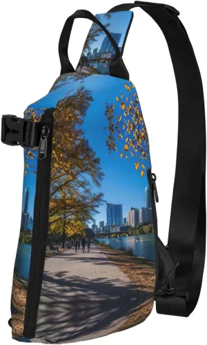 Austin Texas Print Trend Casual Crossbody Chest Bag Multipurpose Cross Body Shoulder Bag