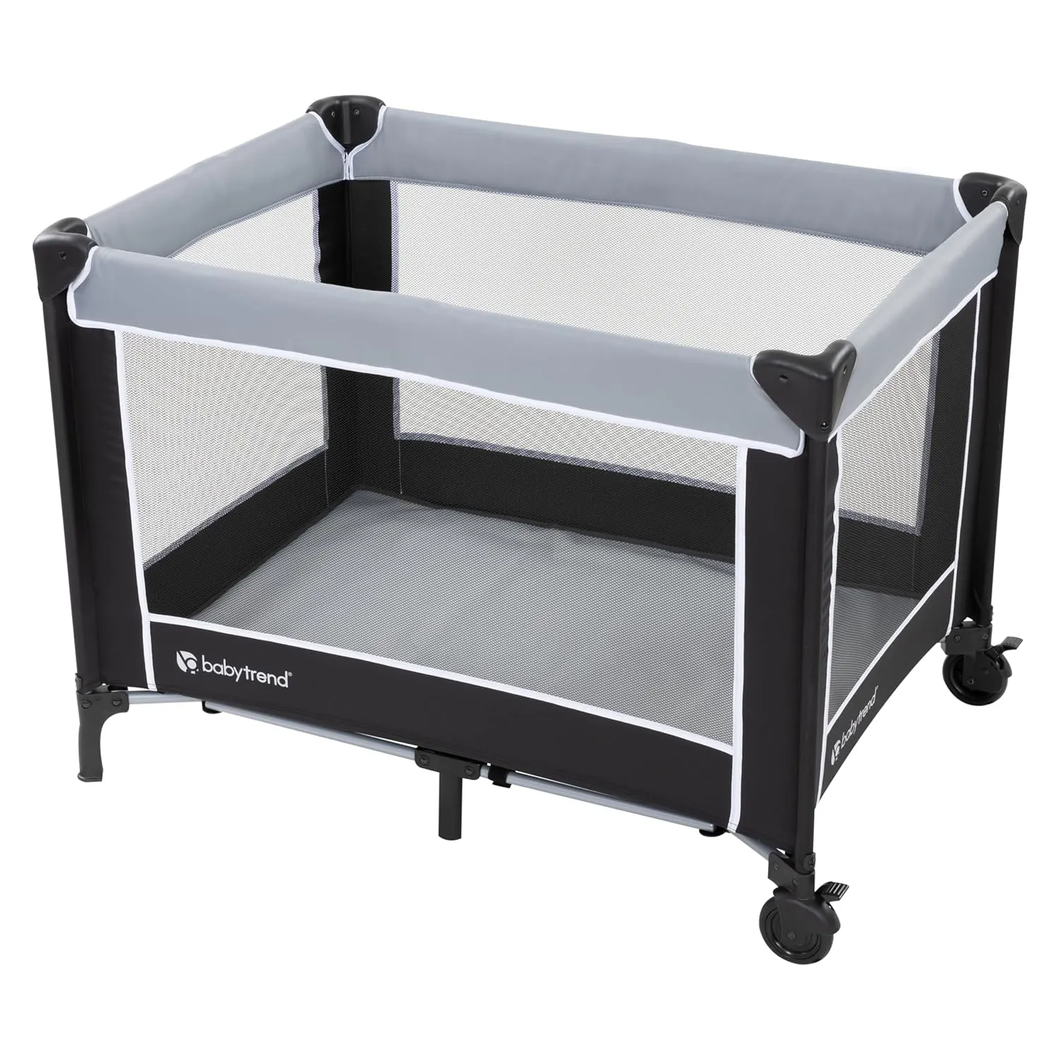 Baby Trend Portable Playard with Bassinet, Twinkle Grey