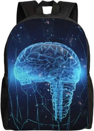 Backpack Casual Daypack for Men Women Artificial Intelligence Brain Laptop Backpack Lightweight Travel Bag Shoulder Bag for Work Hiking