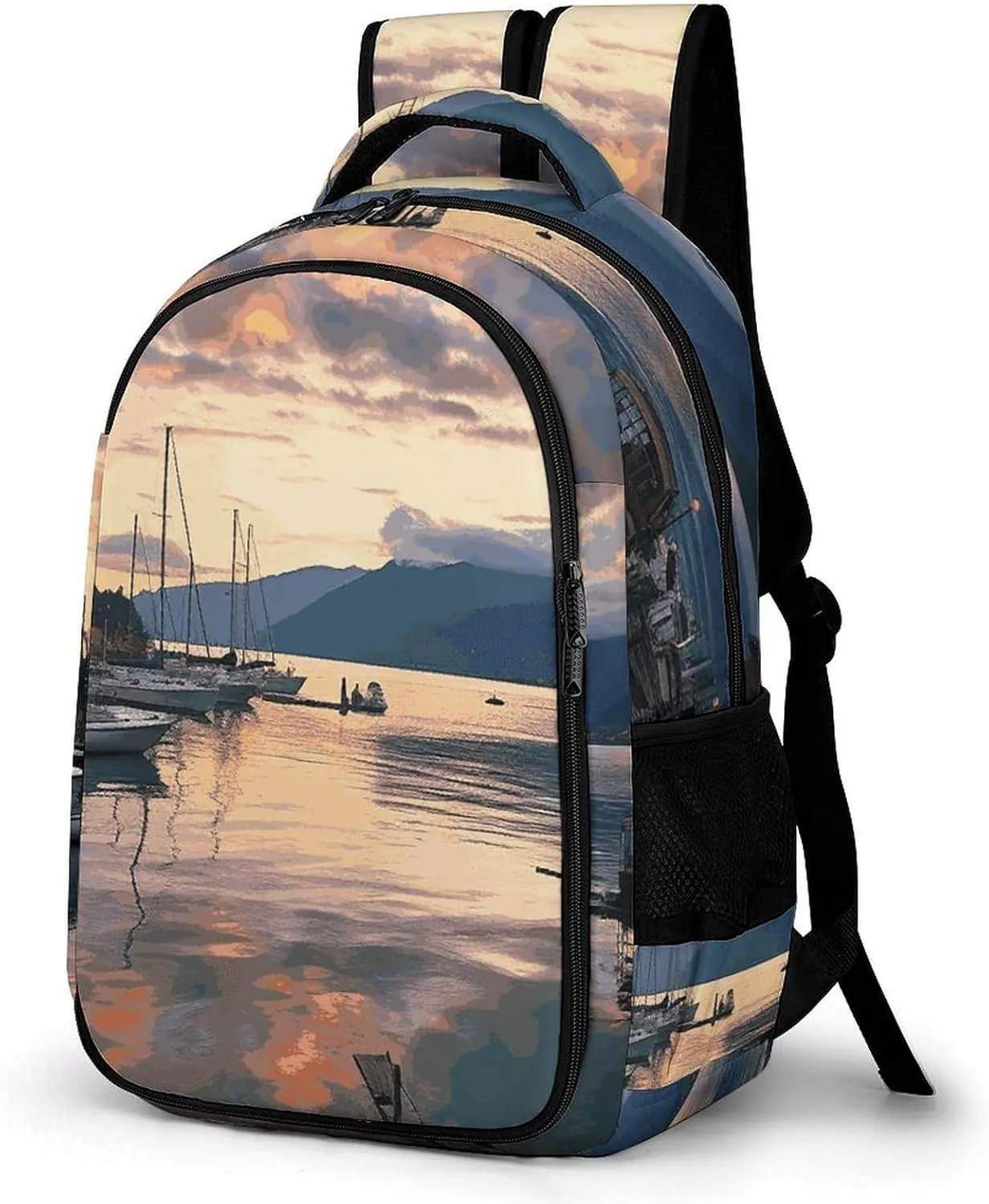 Backpack For Women Men Casual Travel Daypacks Evening in Vancouver Rucksuck For Work Cute Laptop Backpack